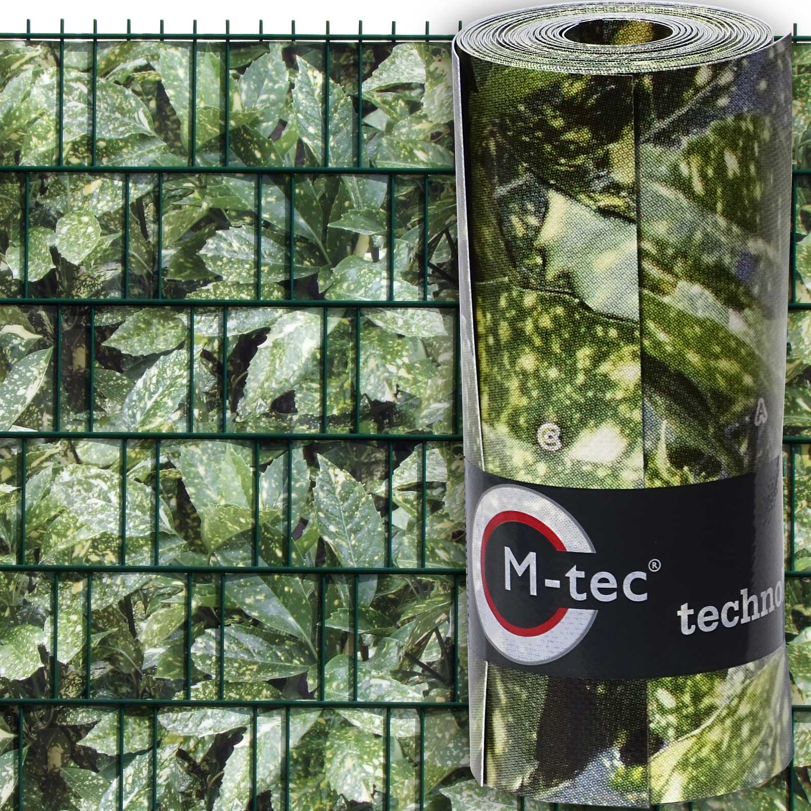 "M-tec print®" Zaunstreifen Aukube Hecke