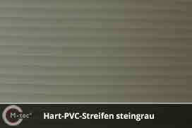 Hart PVC Streifen Steingrau