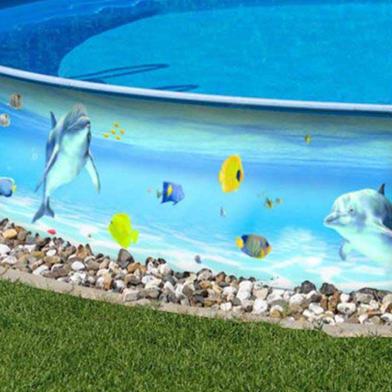 M-tec print® Poolverkleidung Unterwasserwelt "Aqua Blue"