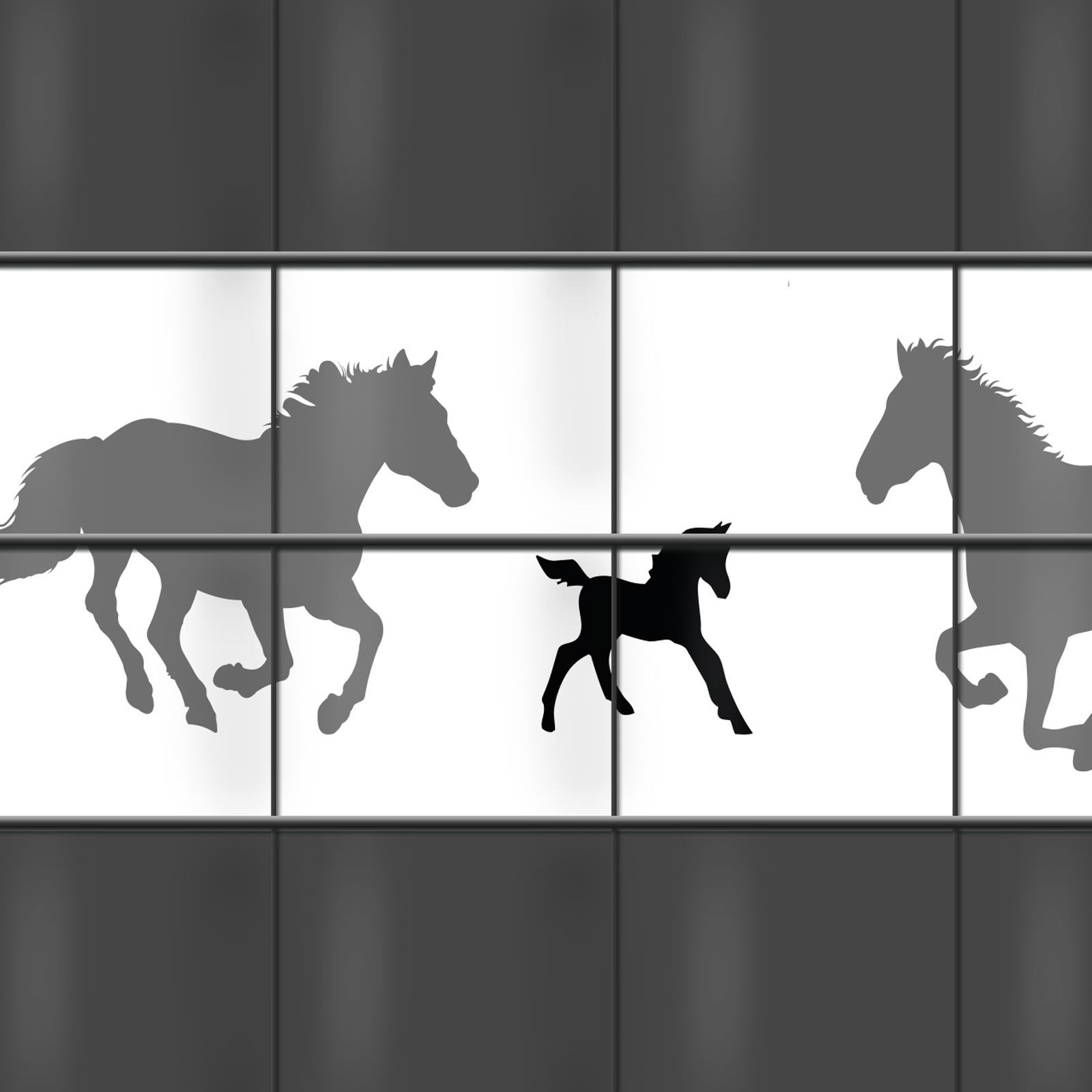 Sichtschutzstreifen - Pferde