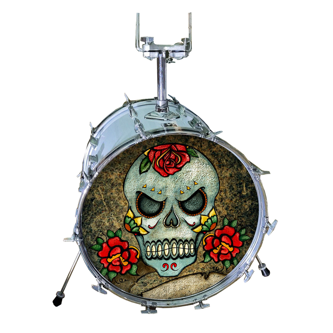 M-tec print® Bass Drum Fell - Motiv: "Los Muertos"