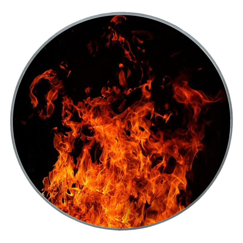 M-tec print® Bass Drum Fell - Motiv Flamme