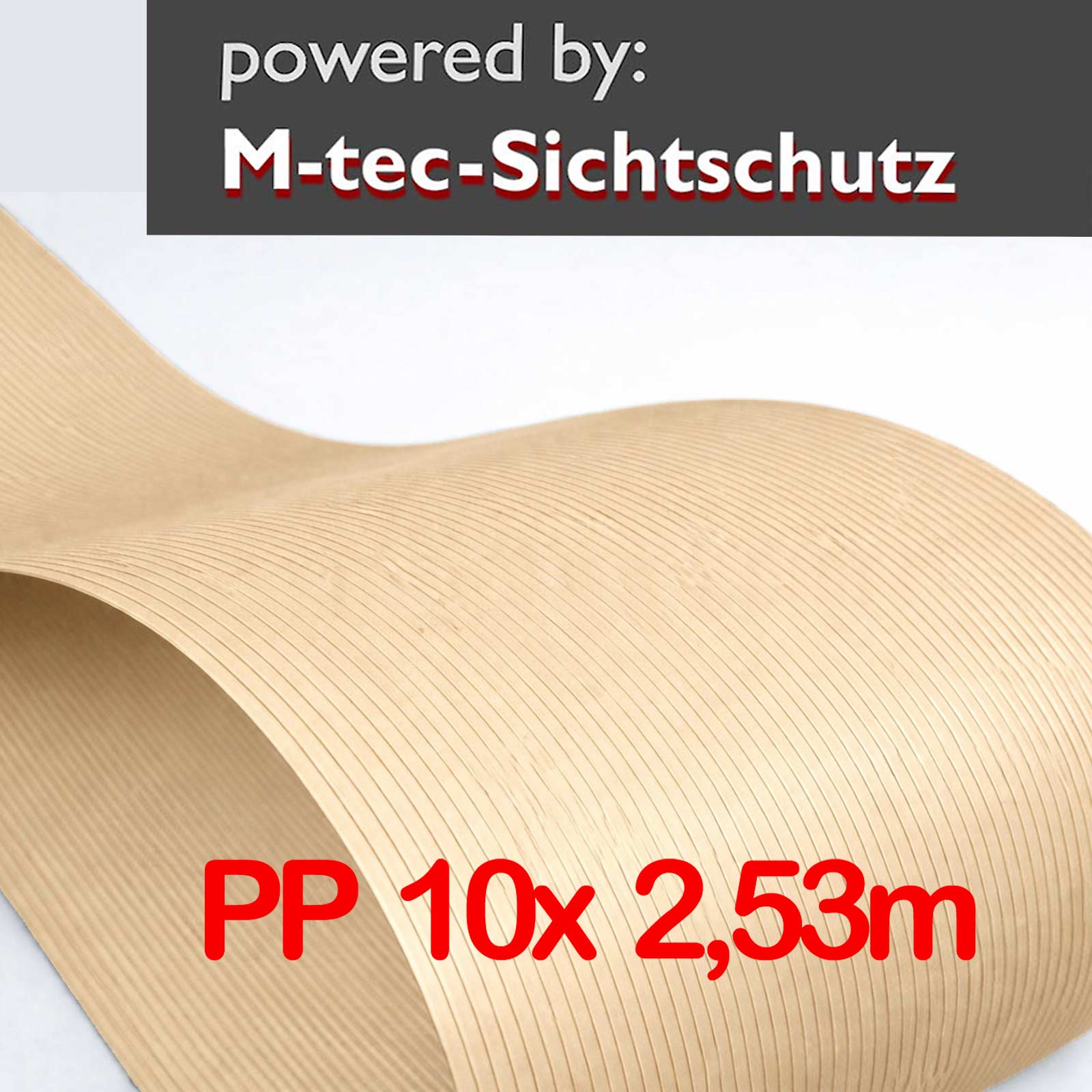 PP Sichtschutz Streifen 10er Pack Beige
