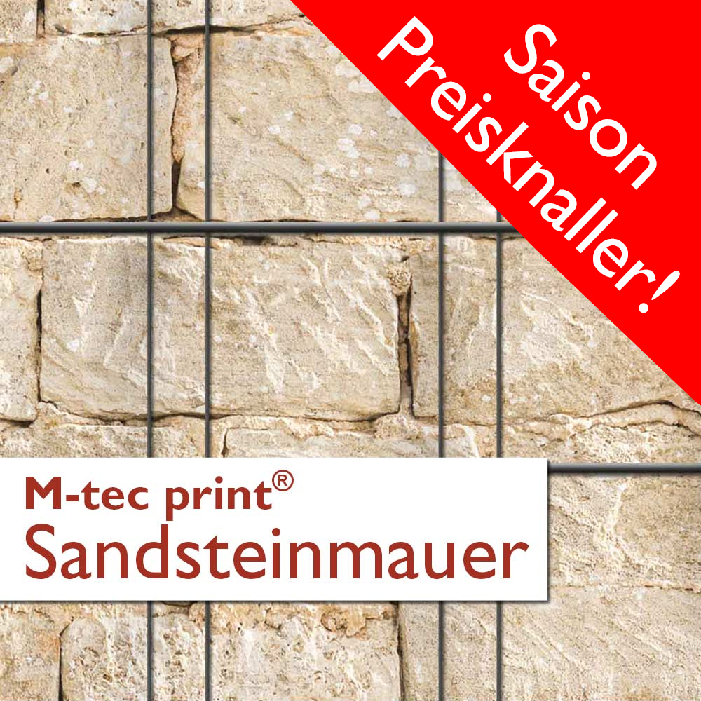 "M-tec print®" Weich-PVC - Sandsteinmauer