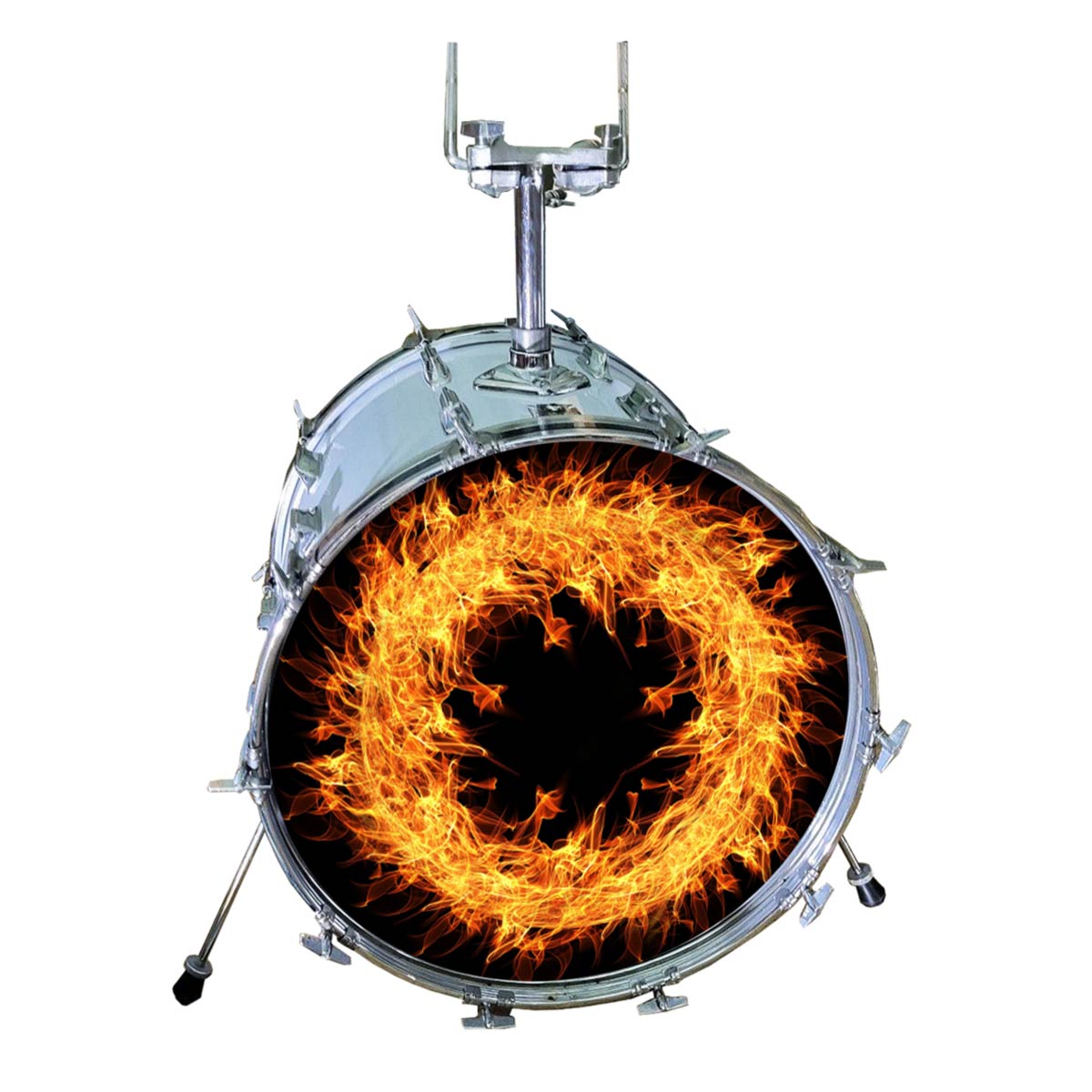 M-tec print® Bass Drum Fell - Fire Ring