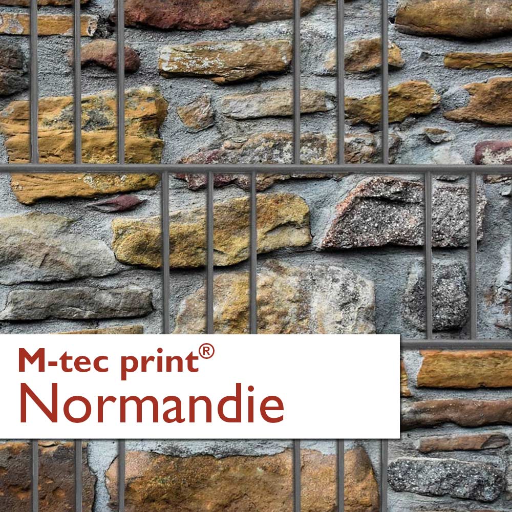 "M-tec print®" Weich-PVC Steinmauer Normandie