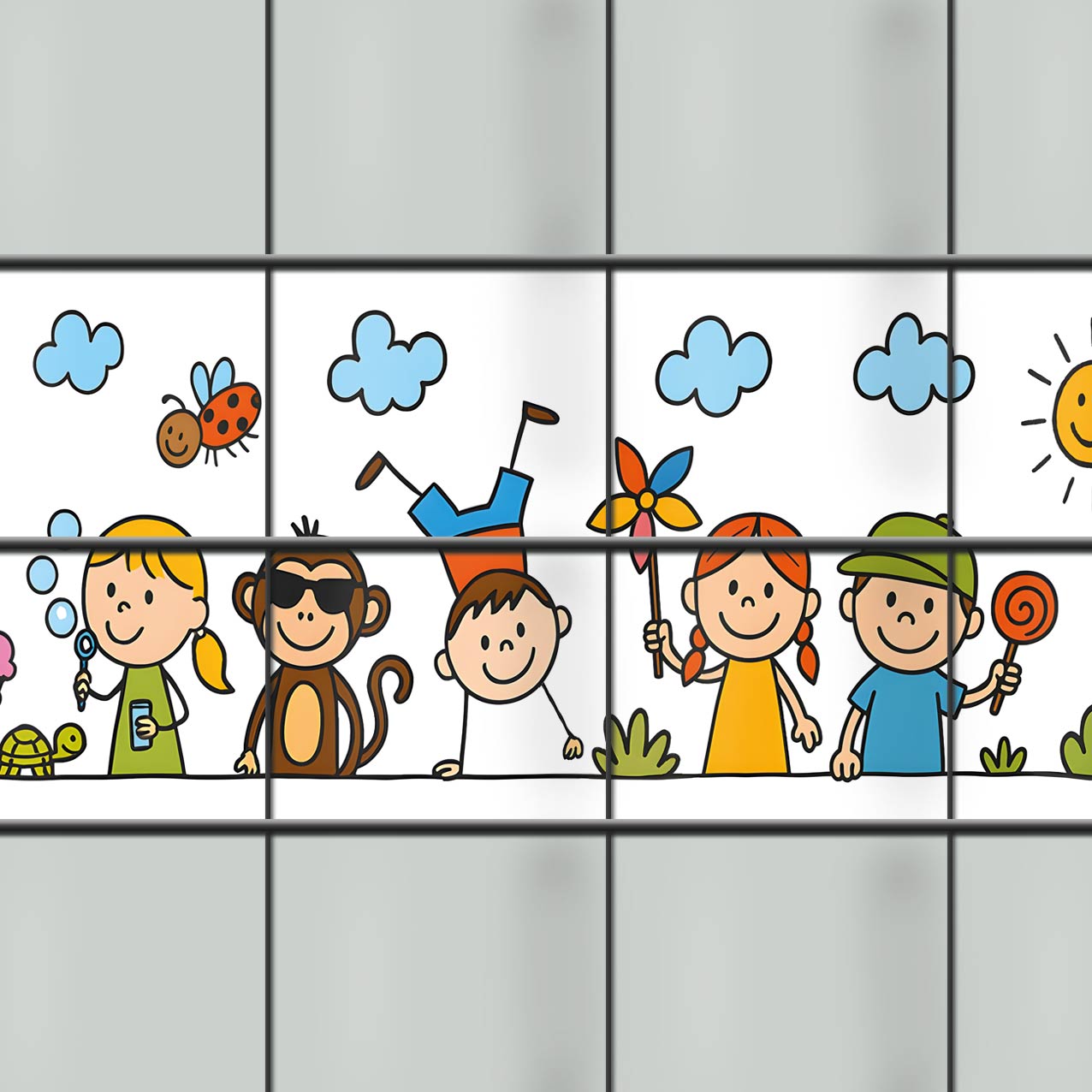 Sichtschutzstreifen Holiday Kids