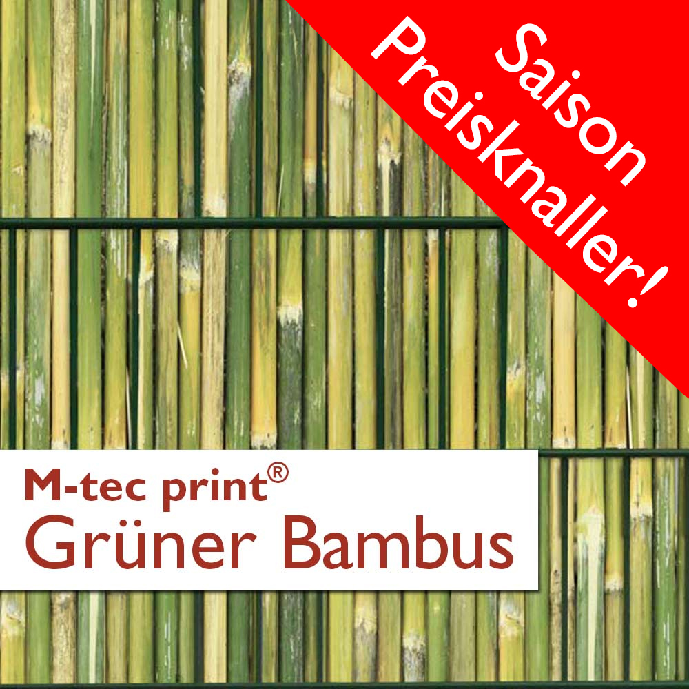 "M-tec print®" Zaunstreifen Grüner Bambus "M-tec print®" Zaunstreifen Grüner Bambus
