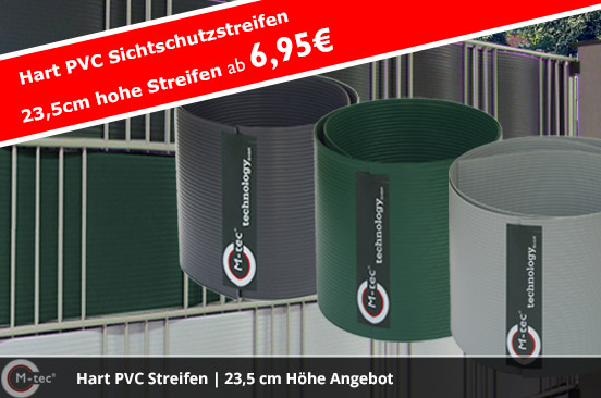 Hart PVC Streifen 23,5cm Höhe