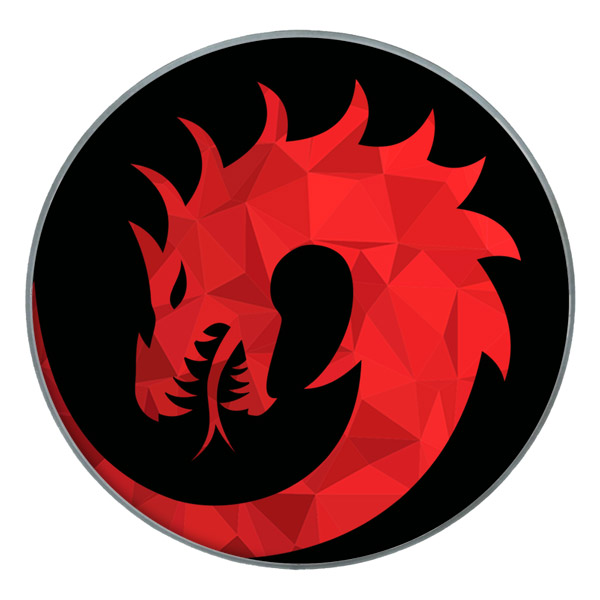 M-tec print® Bass Drum Fell - Red Dragon 
