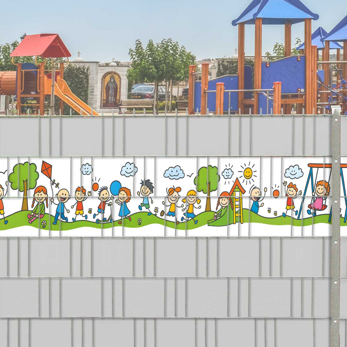 Lucky Kids  - Print Sichtschutzstreifen 