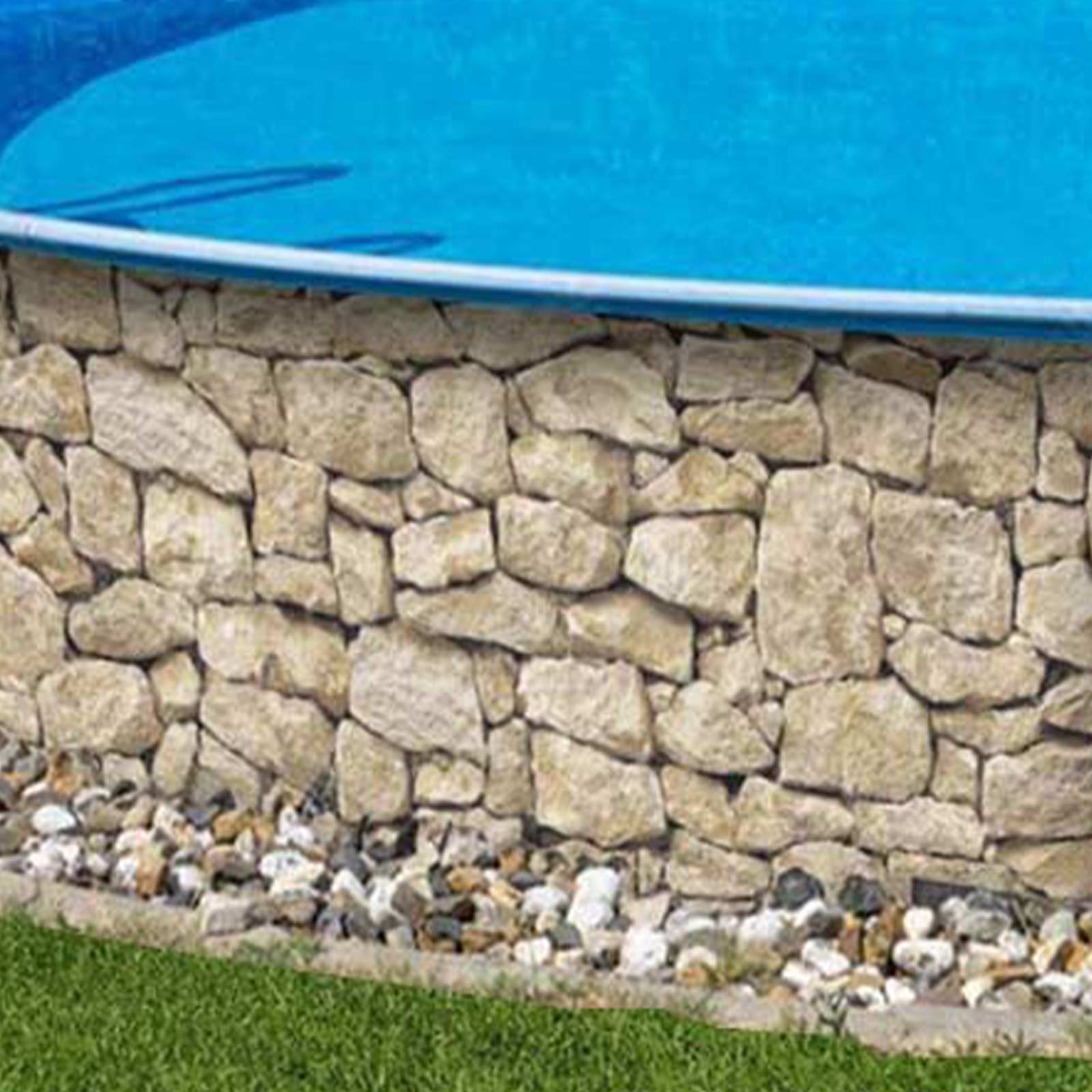M-tec print® Poolverkleidung Druck "Sandstein Toscana"