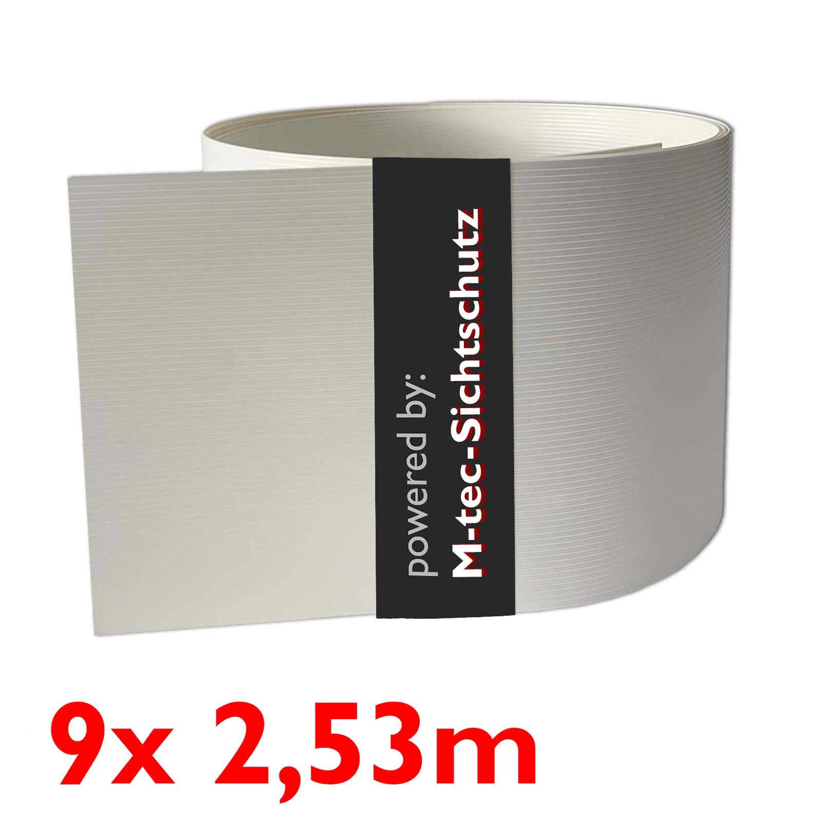  PP Sichtschutz Premium | 9er Pack | Farbe weiß