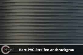 Hart PVC Streifen Anthrazit Hart PVC Streifen Anthrazit