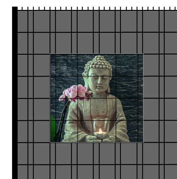 M-tec Zaunfenster | Buddha Motiv