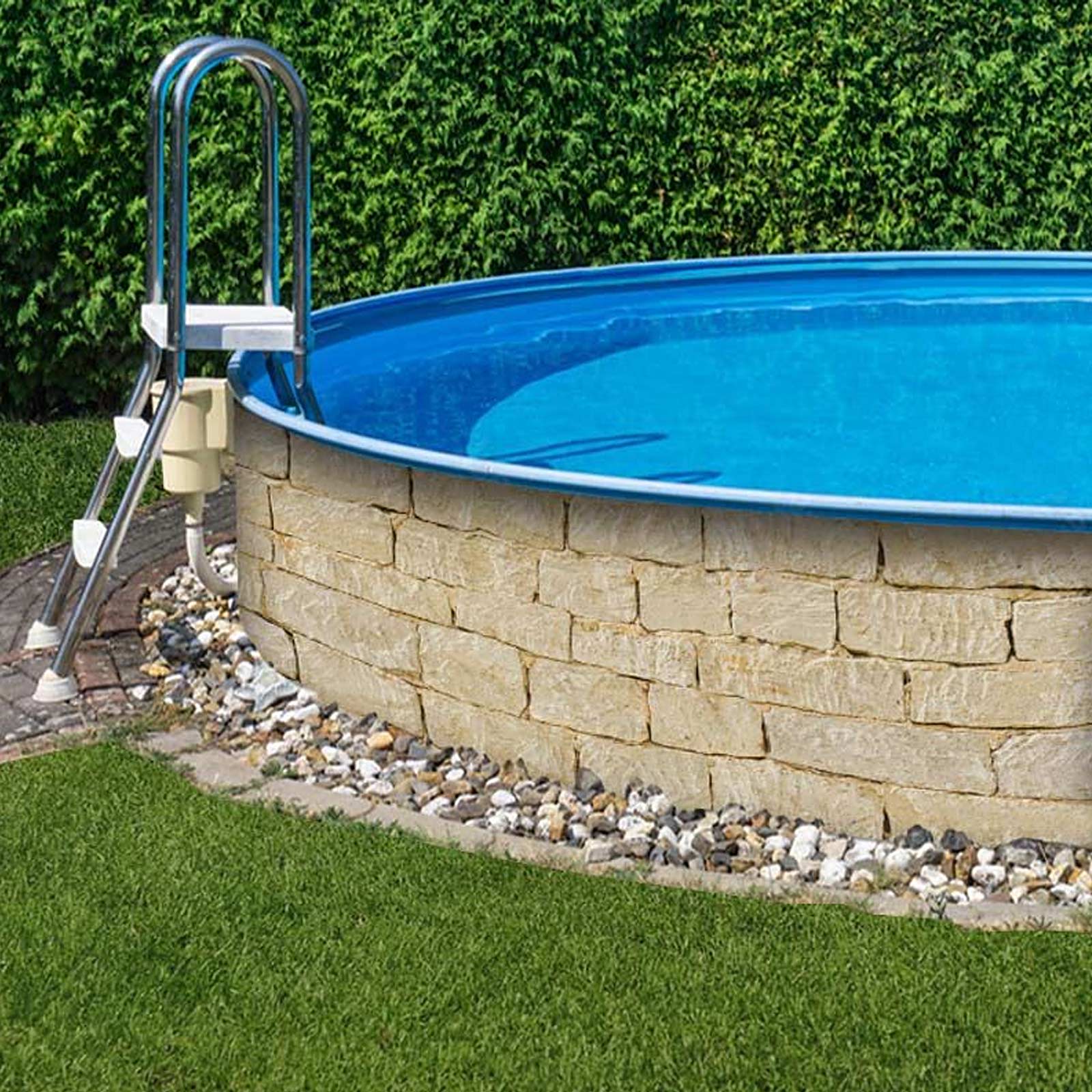 M-tec print® Qualitaet Poolumrandung "Sandsteinmauer"