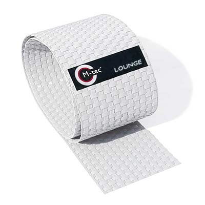Sonderaktion | M-tec Lounge Rattanstreifen Weiß