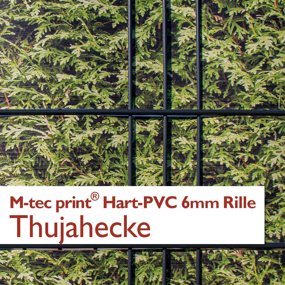 "M-tec print®" Hart-PVC 6mm Rille - Thujahecke