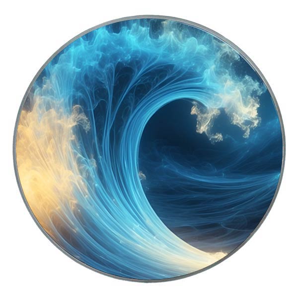 M-tec print® Bass Drum Fell - Shiny Wave