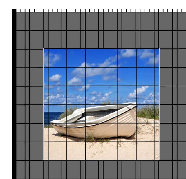 M-tec Zaunfenster | Motiv Strandboot