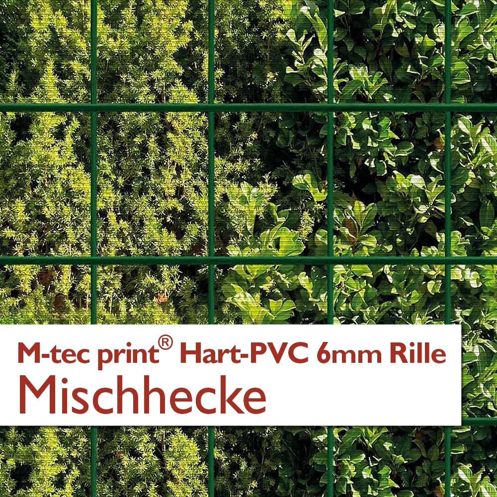 "M-tec print®" Hart-PVC 6mm Rille - Mischhecke