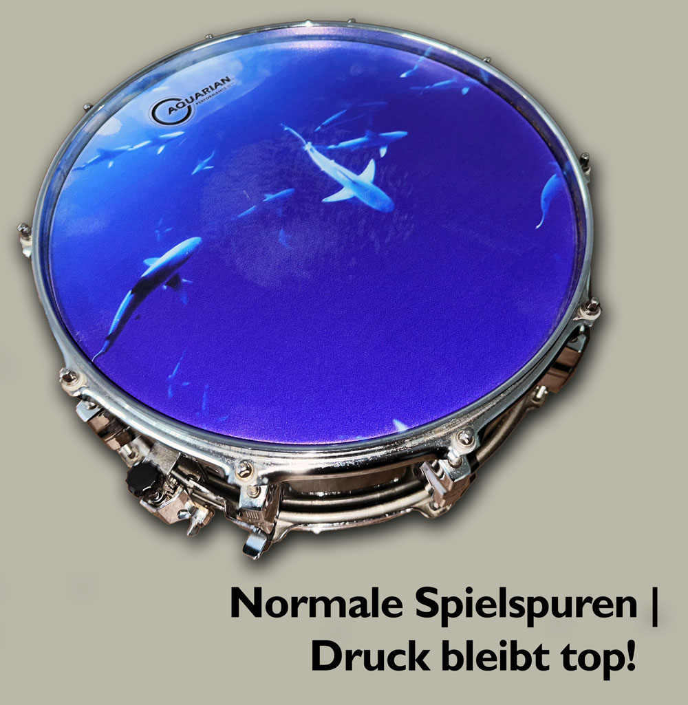 M-tec print® Bass Drum Fell - Deep Sea