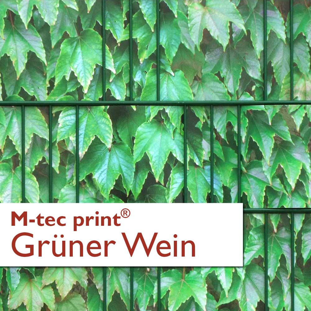 "M-tec print®" Zaunstreifen Grüner Wein