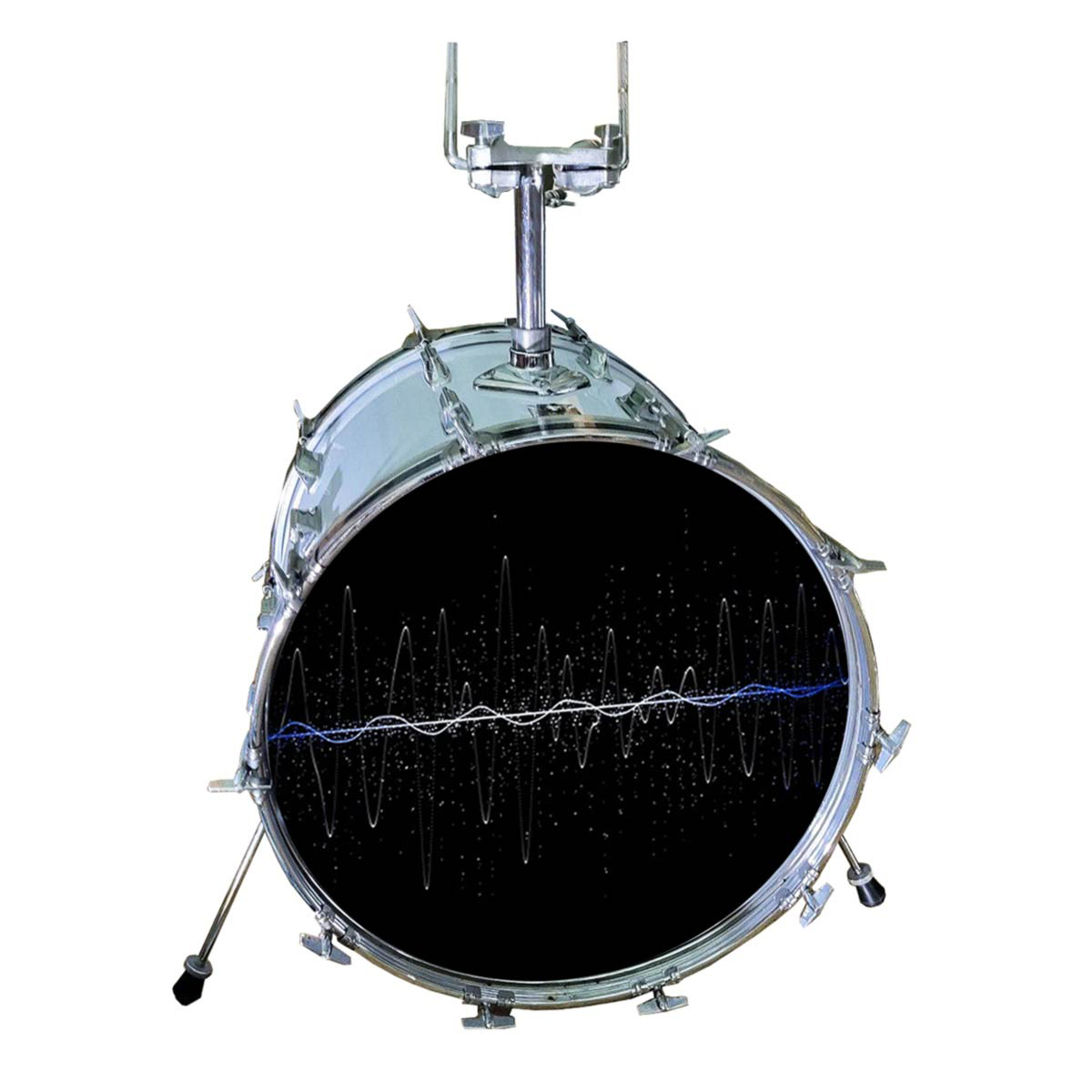 M-tec print® Bass Drum Fell - Soundwaves