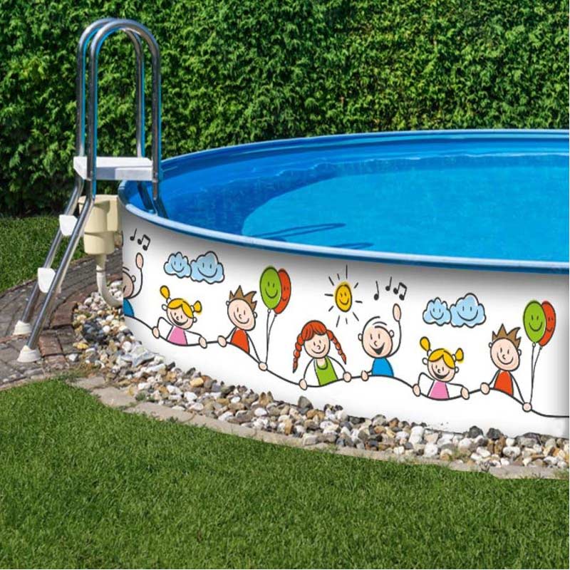 M-tec print® Kreativ Trend Poolverkleidung "Happy Kids"
