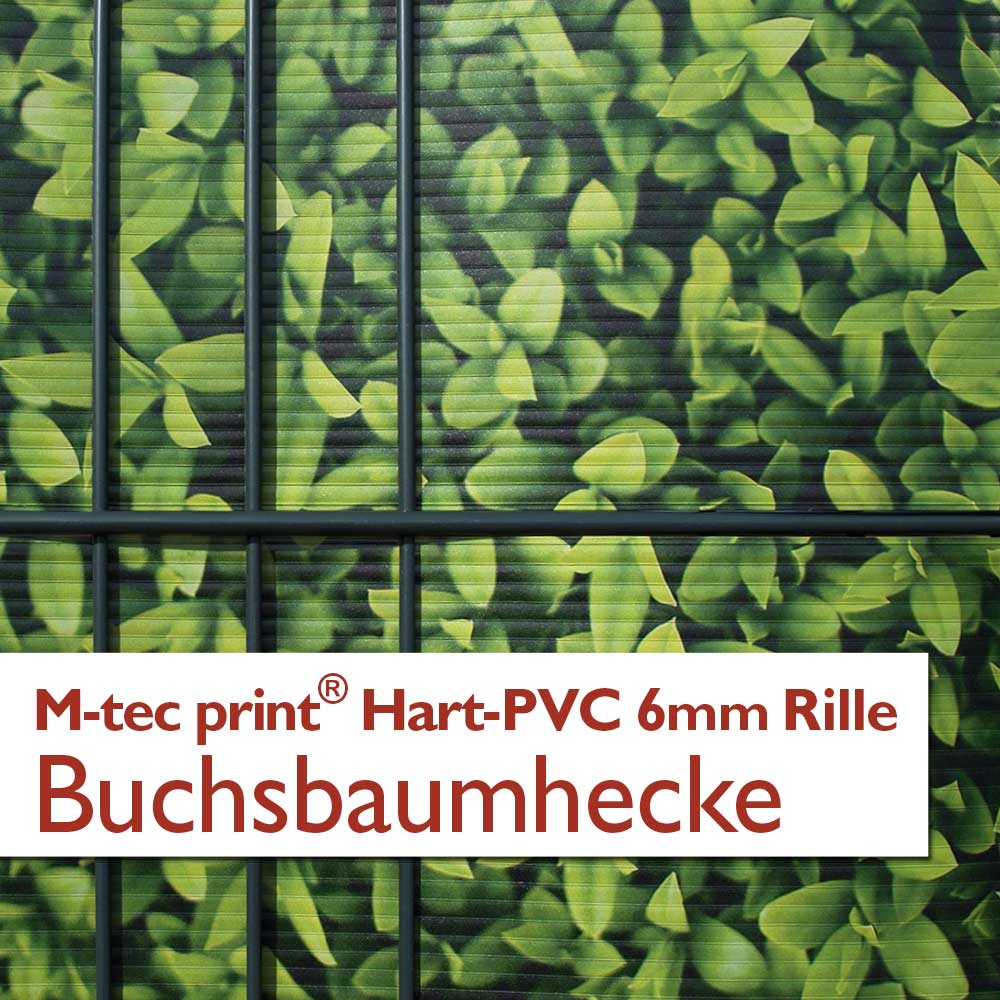 "M-tec print®" Hart-PVC 6mm Rille - Buchsbaumhecke