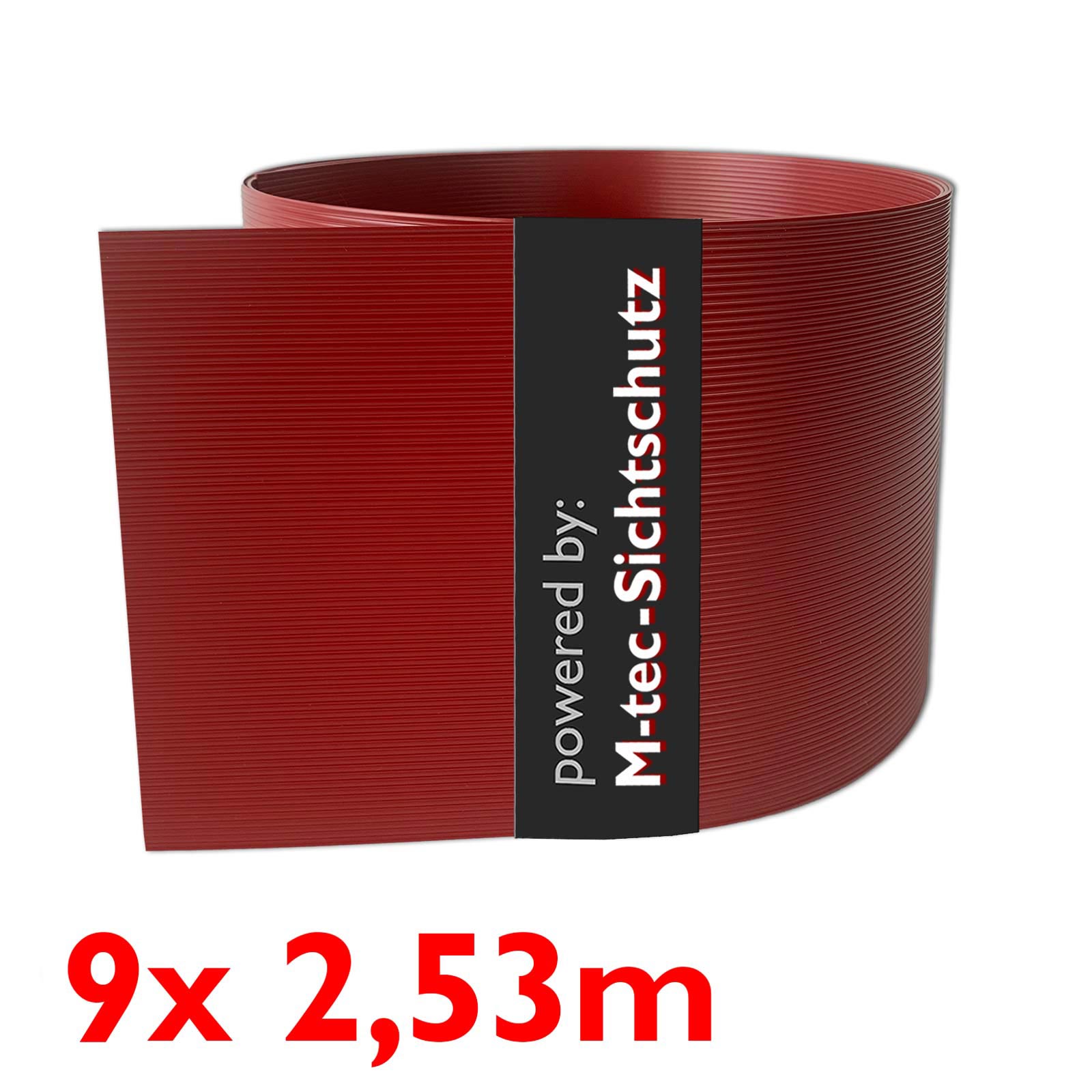 PP Sichtschutz Premium | 9er Pack | Farbe rot