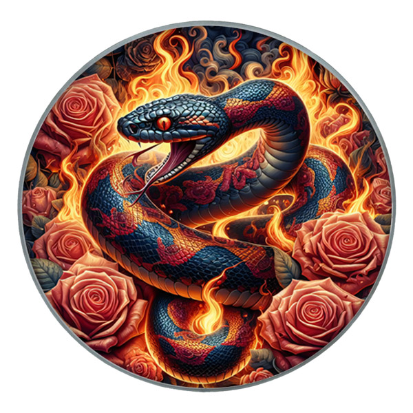 M-tec print® Bass Drum Fell - Motiv: Snake