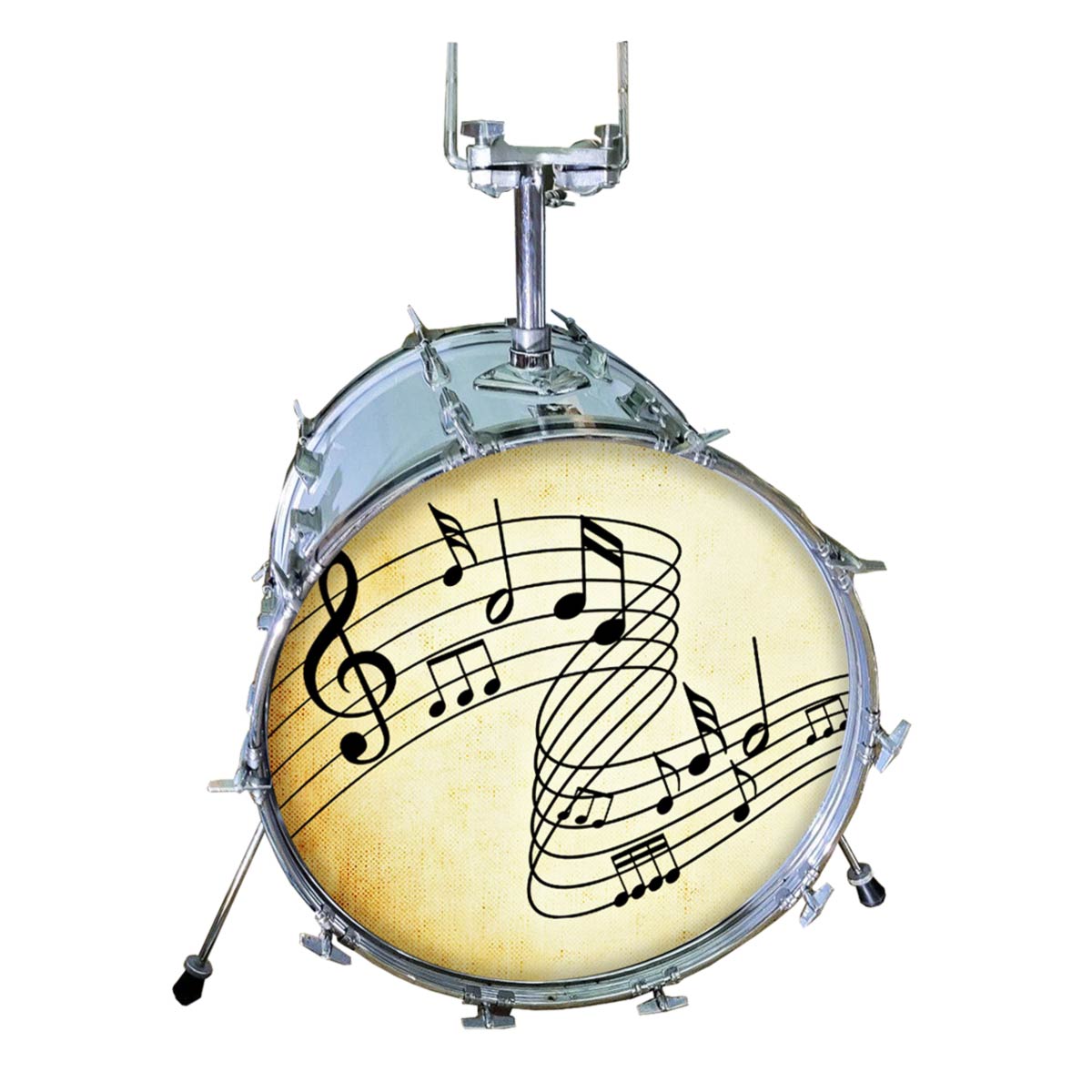  M-tec print® Bass Drum Fell - Dancing Notes 