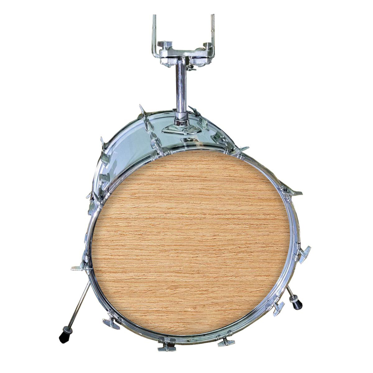 M-tec print® Bass Drum Fell - Furnierholz Optik