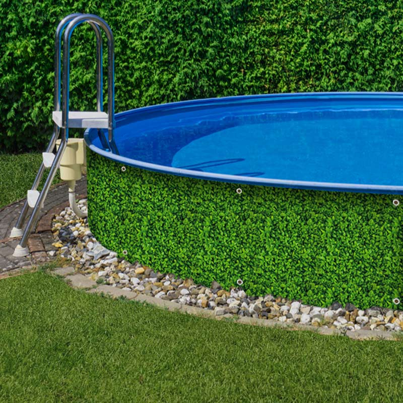 M-tec print® Poolverkleidung Buchsbaumhecke