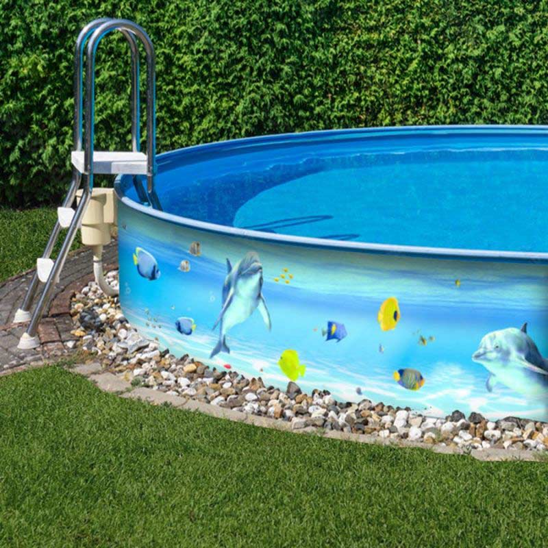 M-tec print® Poolverkleidung Unterwasserwelt "Aqua Blue"
