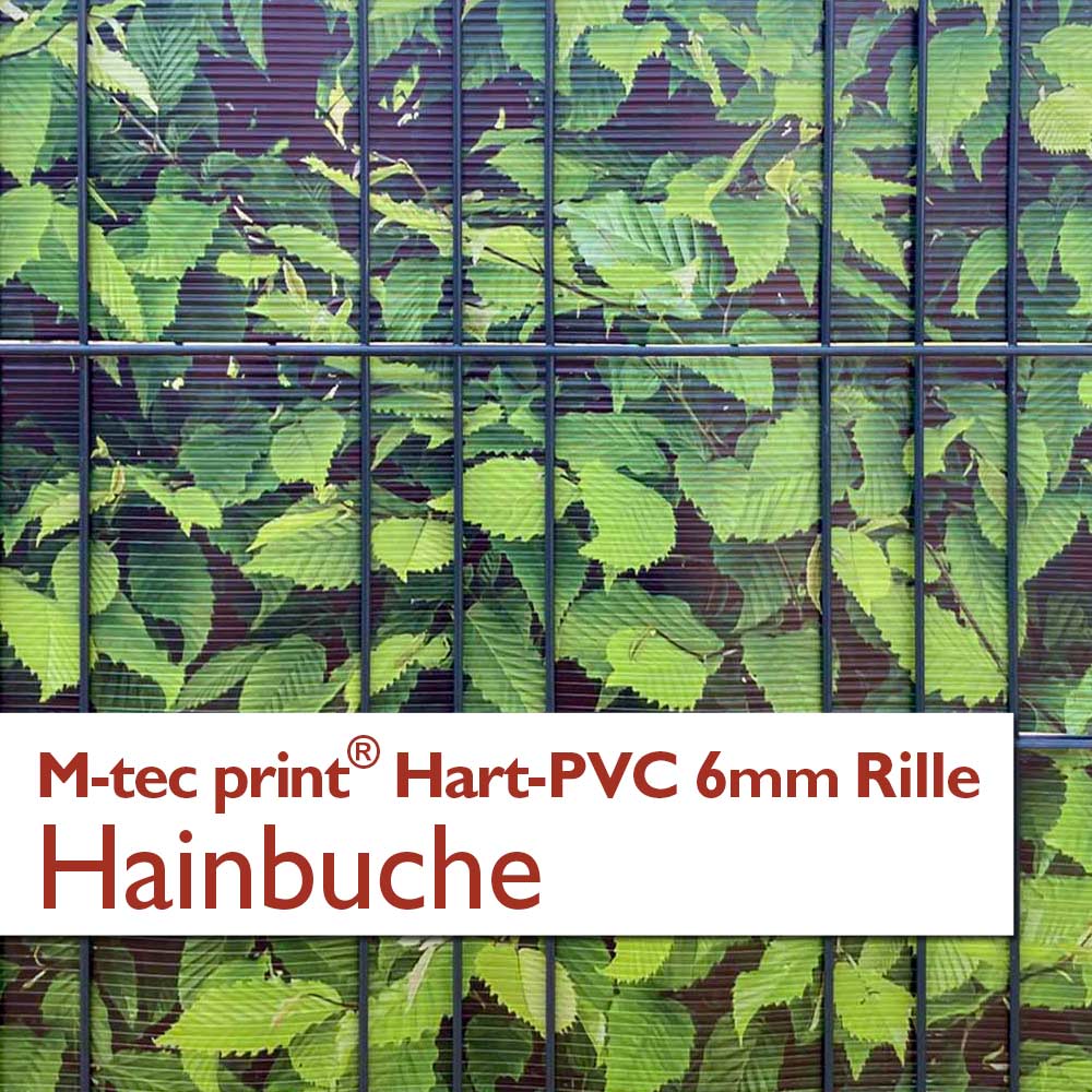 "M-tec print®" Hart-PVC 6mm Rille - Hainbuche