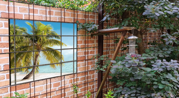 Bedrucktes Zaunfenster Sichtschutzbild Bedrucktes Zaunfenster Sichtschutzbild