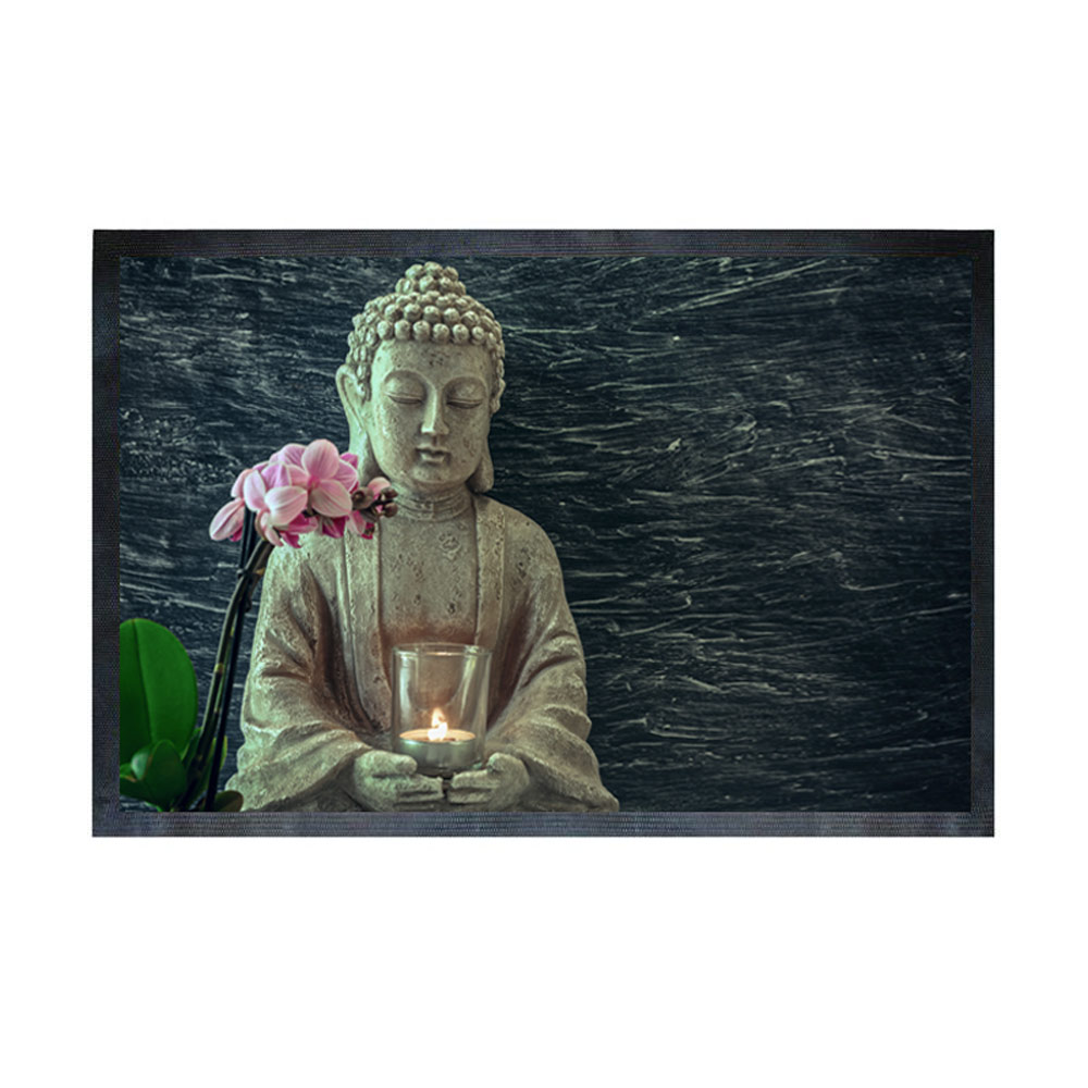 M-tec print® Fußmatte - Buddha