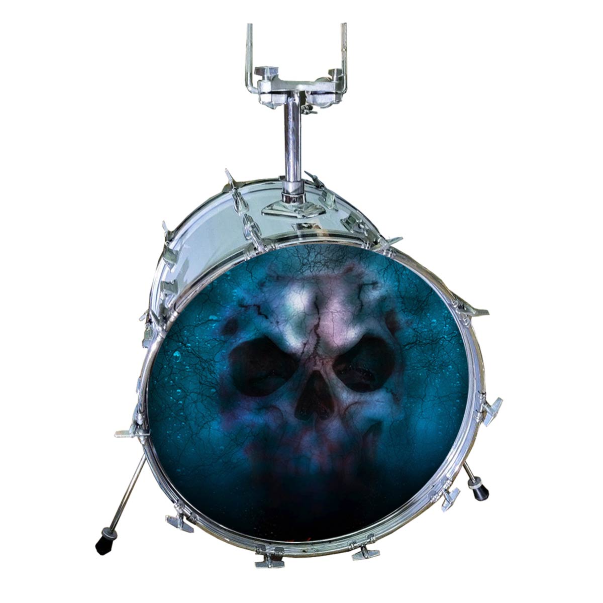  M-tec print® Bass Drum Fell - Mystic Skull