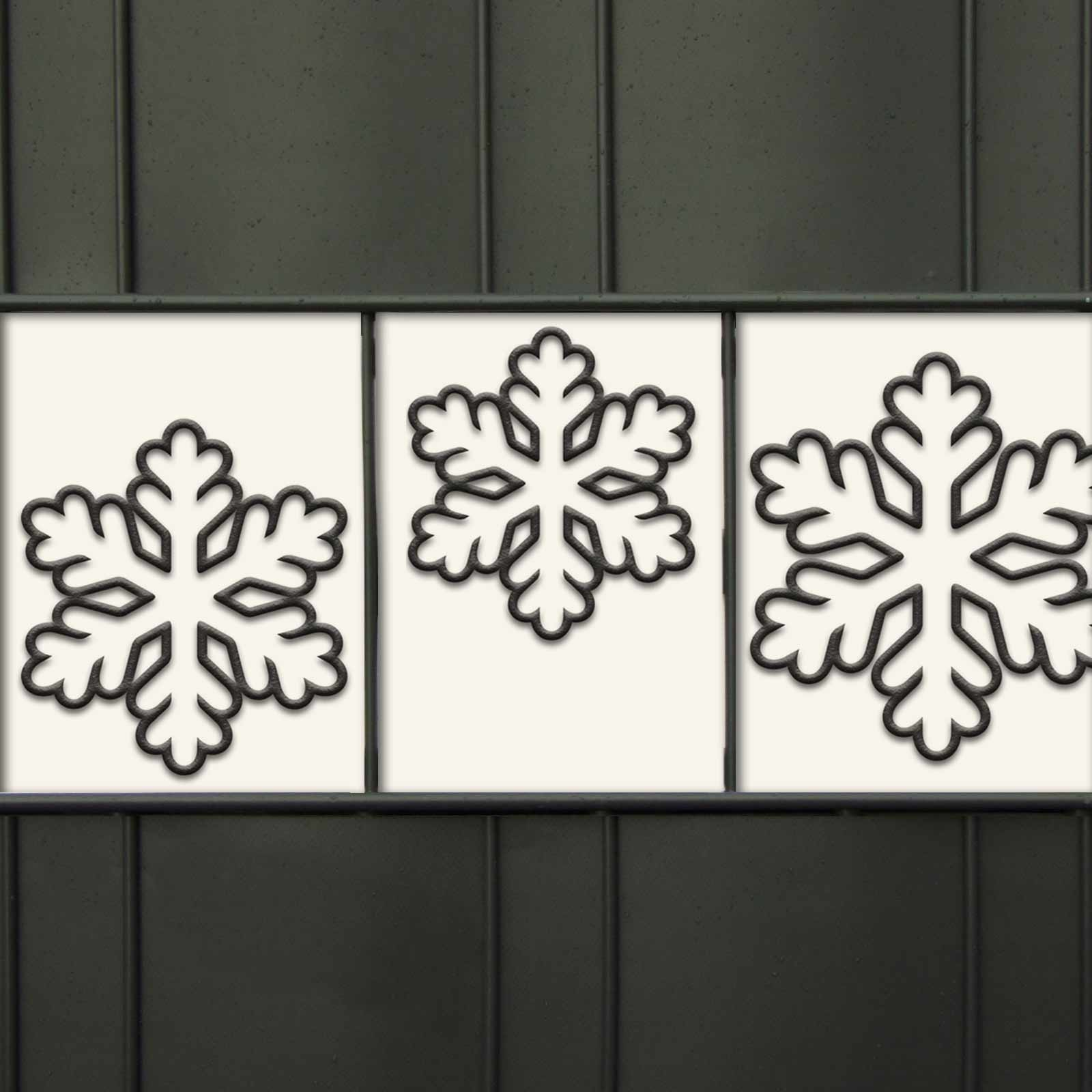 PVC Sichtschutzstreifen - Schneeflocken