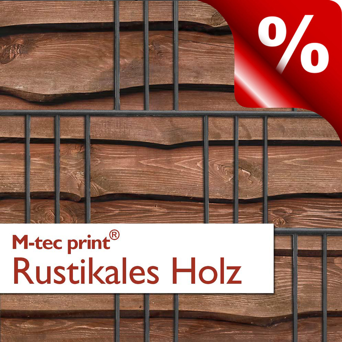 B-Ware Schnäppchen | M-tec print "Rustikales Holz" | 3er Pack