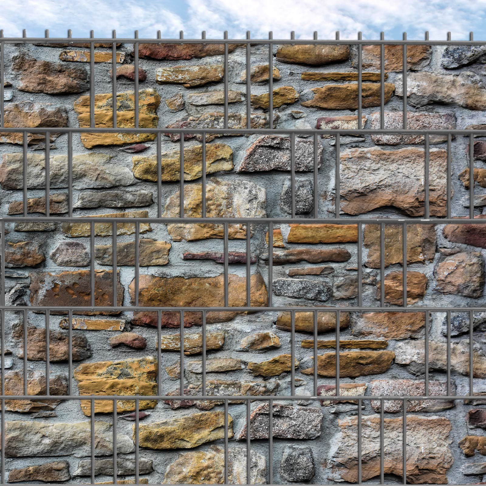 "M-tec print"® Hart-PVC Streifen bedruckt mit Normandie Steinmauer - Motiv "M-tec print"® Hart-PVC Streifen bedruckt mit Normandie Steinmauer - Motiv